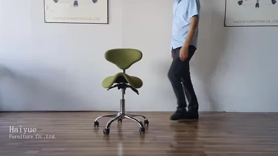Tabouret de selle réglable pour pédicure et massage avec dossier