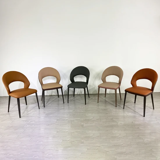 Ensemble de chaises en PU de luxe nordique pour appartement, Promotion de nouveau produit, ensemble de chaises de salle à manger et de salle à manger