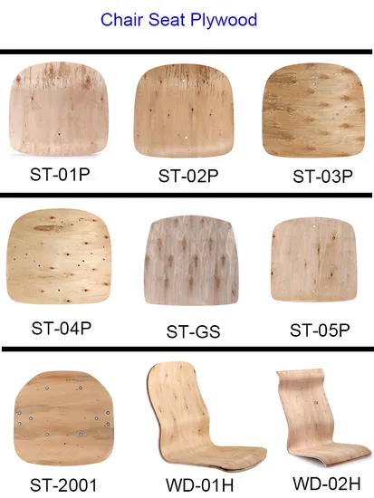 Ensembles de sièges en bois de chaise de bureau moderne pour pièces en plastique de meubles commerciaux